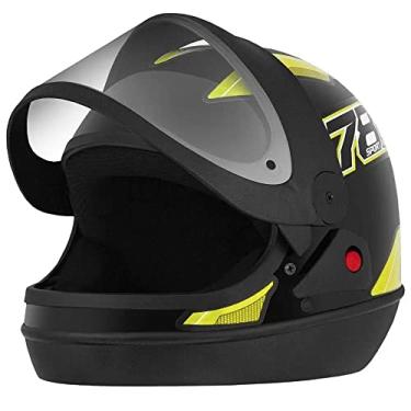Imagem de CAPACETE FECHADO PRO TORK NEW SPORT MOTO PRETO - AMARELO TAM. 56