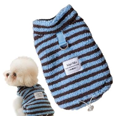 Imagem de Suéter de lã para cachorro, fantasias listradas de lã, pulôver quente, roupas para inverno, meninos, meninas, cachorrinhos, animais de estimação, ambientes internos, ao ar livre, Natal, clima frio