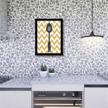 Imagem de Quadro Decorativo Cozinha Escumadeira 34x23cm - Quadros On-Line