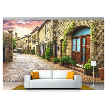 Imagem de Papel De Parede Cidade Antiga Rua Européia 3D Cda39 - Você Decora
