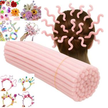 Imagem de Haste de chenille cabelo maluco - ADB ACESSORIOS PARA PATCHWORK, Rosa 