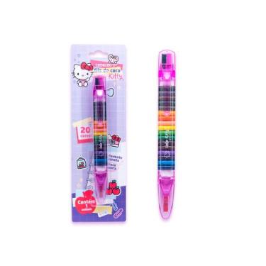Imagem de Giz de Cera Caneta Troca Ponta 20 Cores Hello Kitty Leo&Leo - Leonora