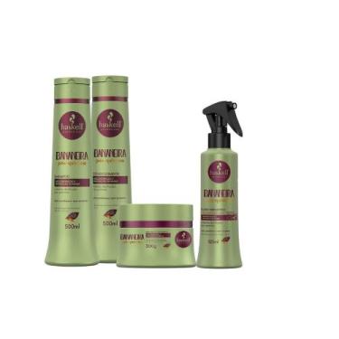 Imagem de Kit haskell bananeira shampoo, cond, mascara e fluido 300ml