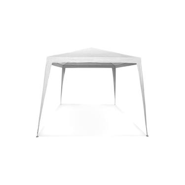Imagem de Gazebo Branco, Tenda para Proteção Solar, 2,4 x 2,4 M, Estrutura Leve, Ideal para Camping, Praia, Clubes e Quintal