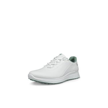 Imagem de ECCO Tênis de golfe masculino casual de renda à prova d'água, Branco, 13-13.5