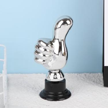 Imagem de Mini Troféus de Vitória Prêmios Polegares para Cima Troféu Plástico Ouro Troféus Incentivo para Decoração de Mesa de Casa