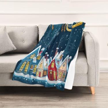 Imagem de Wassud Cobertores e mantas de Natal 152,4 x 228,6 cm, cobertor de inverno para sofá, cadeira, decoração de casa