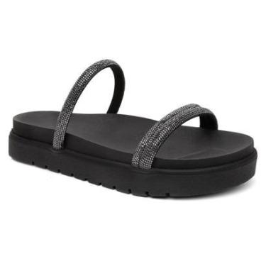 Imagem de Papete Feminina 2 Tiras Via Livre Plataforma Brilho Macia Cor:;Genero:Feminio;Tamanho:40-Feminino