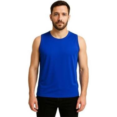 Imagem de Camiseta Regata Masculina Lisa Dry Academia Fit-Masculino
