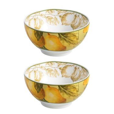 Imagem de Jogo 2 Bowl Mini Tigela Cereal De Cerâmica Verde Toscala Scalla 400ml