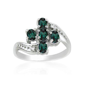 Imagem de Designed by Ellen Anel de Alexandrita Anel de Diamante Alexandrita com Mudança de Cor Natural em Ouro 14k, pedra preciosa, Alexandrita