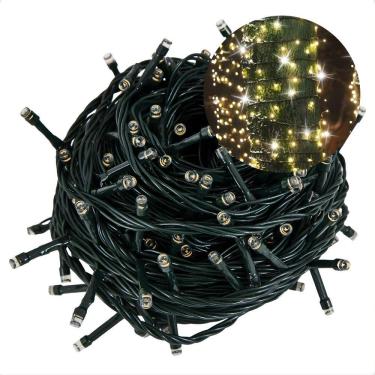 Imagem de Cordão Luminoso Pisca Pisca Led Flash 100 Leds 3000k+6500k Taschibra 220v