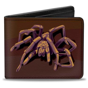 Imagem de Buckle-Down x Carteira Creature Creations, dobrável, couro vegano, Aranha Goliath, 4.0" x 3.5", Casual
