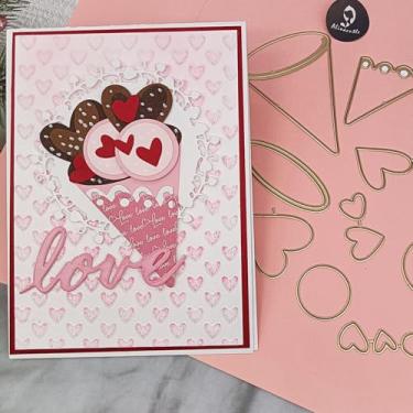 Imagem de Alinacutle 1 peça de molde de corte de metal para fazer cartões feitos à mão, álbum de recortes, presente de papel, decoração de férias, modelo feito à mão - alinacutle (corte de sorvete)