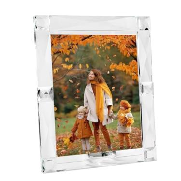 Imagem de kitCom Porta-retrato de cristal 20 x 25 cm brilhante para decoração de casa, moldura de casamento, exibição de foto 20 x 25 cm, vem com caixa de presente