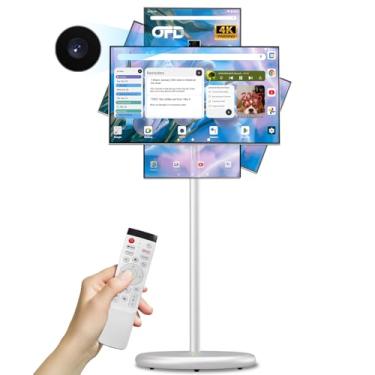 Imagem de OFD Tv Portátil De 27 Polegadas Sobre Rodas, Monitor Touchscreen De 1080P Com Base Móvel, 6+128 Gb De Armazenamento, Rotação De 90°, Tv Móvel Em Modo Standbyme, 100% Srgb, Bateria De 9000 Mah, Andr