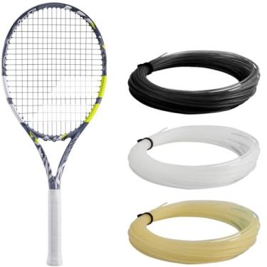 Imagem de Babolat Raquete de tênis Evo Aero Lite amarela (11,5 cm de aderência) amarrada com Whit...
