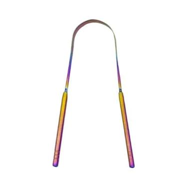 Imagem de Raspador De Língua Portátil De Aço Inoxidável Para Adultos E Crianças 
