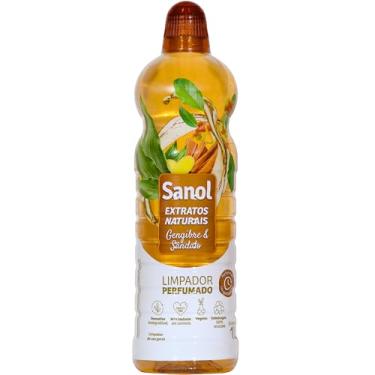 Imagem de Sanol Limpador Perfumado Extratos Naturais Gengibre & Sândalo 1 Litro Marrom