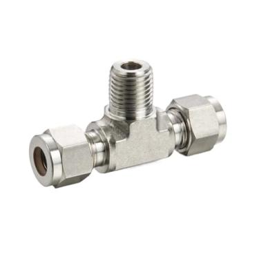 Imagem de 5 peças/lote MBT 1/8 1/4 3/8 1/2 conector de acoplamento macho ramo Tee aço inoxidável 316L tubo encanamento encaixe (MBT-10 10 mm, NPT 1-4)