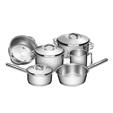 Imagem de Jogo De Panelas Aco Inox 6 Pecas Solar - Tramontina, Inox, 6 Peças