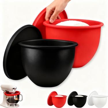 Imagem de Forro de tigela de silicone Kitchen Aid para misturadores de cabeça inclinada de 5 litros, forros de silicone mixaid para uso de auxílio na cozinha, acessórios e acessórios para misturadores