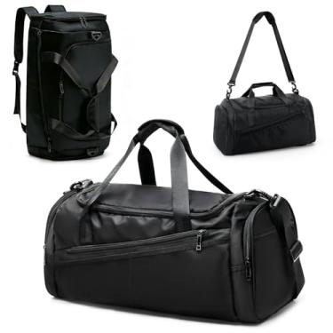 Imagem de Bolsa esportiva 3 em 1 à prova d'água, esportiva, viagem, bolsa esportiva com compartimento para sapatos e bolso molhado para viagem, treino, durante a noite