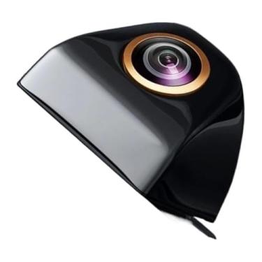 Imagem de Câmera de estacionamento para Kia com lente dourada, visão traseira de 170° Full HD, visão noturna, câmera de estacionamento veicular AHD olho de peixe (preta - CVBS-AHD720P)