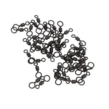 Imagem de KIMISS 50 Peças de Giros de Pesca de Barril Rolante - Giros Fortes de Aço Inoxidável para Pesca C, Isca de Anzol Instantâneo e Conexão de Linha de Ble