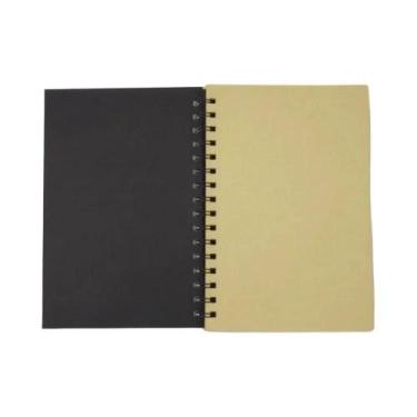 Imagem de Caderno Retro De Papel Kraft Em Espiral, Diário Em Branco Para Desenho