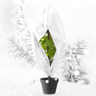 Imagem de 1 peça de cobertura de plantas de proteção contra geada com zíper, capa reutilizável para clima frio de inverno para vasos de plantas ao ar livre, proteção contra congelamento B (tamanho: 300 x 300 cm