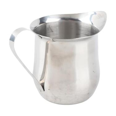 Imagem de GLOGLOW Jarra para Espumar Copos, Capacidade 240ml, Acabamento Espelhado Prateado, Perfeita para Lattes e Cappuccinos Leite Em Aço Inoxidável Nan (240ml/8 onças)