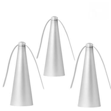 Imagem de Kit 3 Ventiladores Repelente Portátil Espanta Mosquito Insetos Para Mesa Externa Refeição Silencioso(Kit 3 Peça prata)