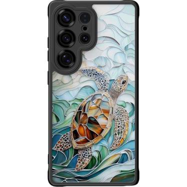 Imagem de DEENAKIN Capa fofa para Samsung Galaxy S25 Ultra, capa rígida floral estética, compatível com Magsafe, capa protetora fina retrô moderna e exclusiva para mulheres e meninas, casco de tartaruga de