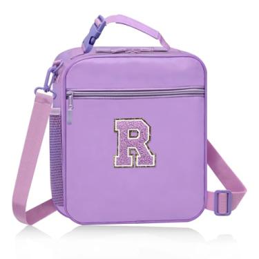 Imagem de MOVOYEE Lancheira para crianças com suporte para garrafa de água, alça de ombro portátil, mochila escolar, lancheira portátil para mulheres, lancheira térmica isolada, para meninas, trabalho, viagem