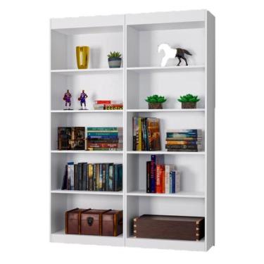 Imagem de Organizador Kit 2 Livreiros Caio Multiuso Escritório Casa Branco - J &