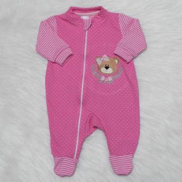 Imagem de Macacão Bebê e Infantil Menino Ursinha - Pandora Baby Enxovais, Rosa, 