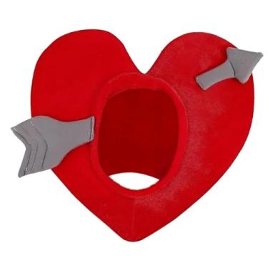 Imagem de menolana Chapéu/Touca com Coração de Cupido DIY - Acessório de Fantasia Divertido e Romântico para Brincar de Faz de Conta, Boates, Carnaval e Inverno.