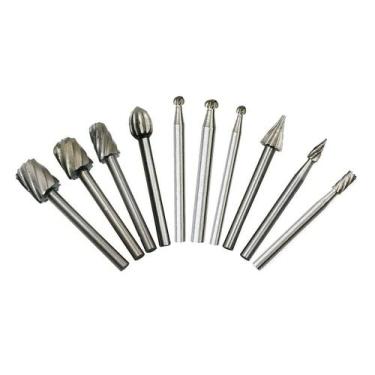 Imagem de Kit 10 Fresas Brocas Escariador Para Dremel Micro Retífica Furadeira G