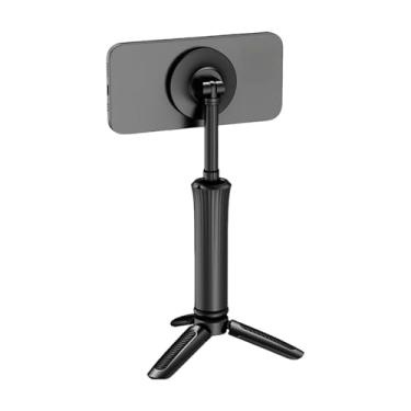 Imagem de Jectse Suporte Magnético para tripé para Telefone, Suporte Giratório 360 para Telefone Com 20 ímãs Fortes N52 para Aderência Segura, Comprimento Ajustável e Design Dobrável para