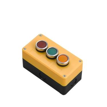 Imagem de Caixa de controle de botão com parada de emergência 1/2/3/4/5 caixa de botão caixa de botão industrial caixa de controle de botão à prova d'água (3 furos E)