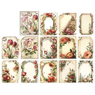 Imagem de 30 peças de adesivos decorativos vintage da série de jardim – Livro de material Good Day, conjunto de papel feito à mão para colagem de arte, diário, álbuns de recortes e projetos faça você mesmo