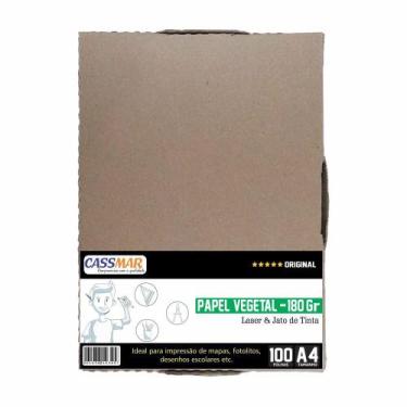 Imagem de Papel Vegetal A4 210x297mm 180g Caixa Com 100 Folhas - CASSMAR