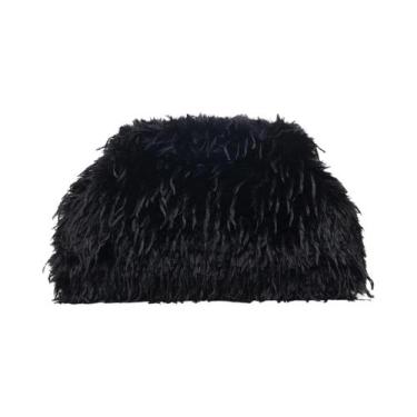 Imagem de Bolsa Clutch Grande Y2K De Pelúcia Para Mulheres Estilo Dopamina Para 