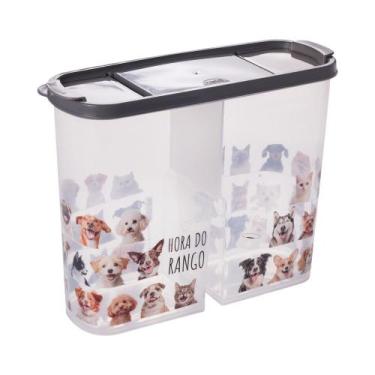 Imagem de Porta racao e petiscos dueto pet 2,4l plasutil