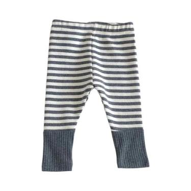 Imagem de Leggings Listradas Em Cores Candy Para Bebês Meninos E Meninas Moda De