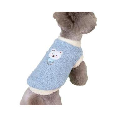 Imagem de Casaco Quente De Pelúcia Para Cães Pequenos E Médios, Roupa De Inverno