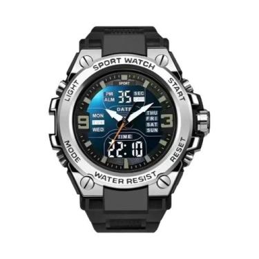 Imagem de Relógio Esportivo Digital Masculino Em Liga Com Alarme, Cronômetro E F