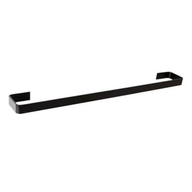 Imagem de Suporte Porta Toalha De Banho 45cm Para Banheiro Metal Preto Fosco
