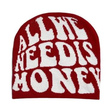 Imagem de Gorro Unissex Quente De Lã Estampado Estilo Y2K, Acessório Hip Hop - N